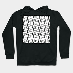 Black and white leaves Hoodie